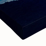 Black and white landscape art painting of the Blue Ridge Mountains on stretched canvas, ideal for bedroom wall art.