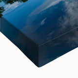 Black and white landscape art painting of Charlotte skyline on large stretched canvas, suitable for bedroom wall decor.