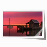 Rolled print of Outer Banks, North Carolina scenery featuring muted earth tones, ideal for art wall dining room.