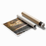 Extra large rolled print of Raleigh, North Carolina scenery with vibrant floral elements.