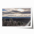 Extra large rolled print of Adirondack scenery in muted earth tones, ideal for art wall dining room.