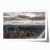 Extra large rolled print of Adirondack scenery in muted earth tones, ideal for art wall dining room.