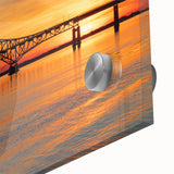 Large abstract wall art of Long Island scenery in muted earth tones on acrylic glass, suitable for dining room ambiance.