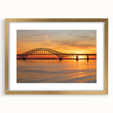 Extra large abstract art print featuring textured scenery of Long Island, USA, in a gold frame, ideal for living room decor.