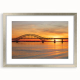 Textured abstract art print of a Long Island scenery in muted earth tones, framed in silver, ideal for bedroom art.