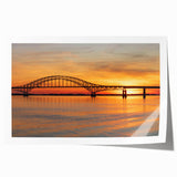 Rolled print of Long Island scenery with floral art in muted greens and blues, ideal for dining room wall art.