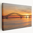 Large stretched canvas of Long Island, NY scenery in muted earth tones, suitable for kitchen wall art.