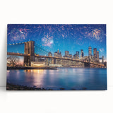Black and white photograph of the Brooklyn Bridge on stretched canvas, ideal for kitchen wall art or bedroom ambiance.