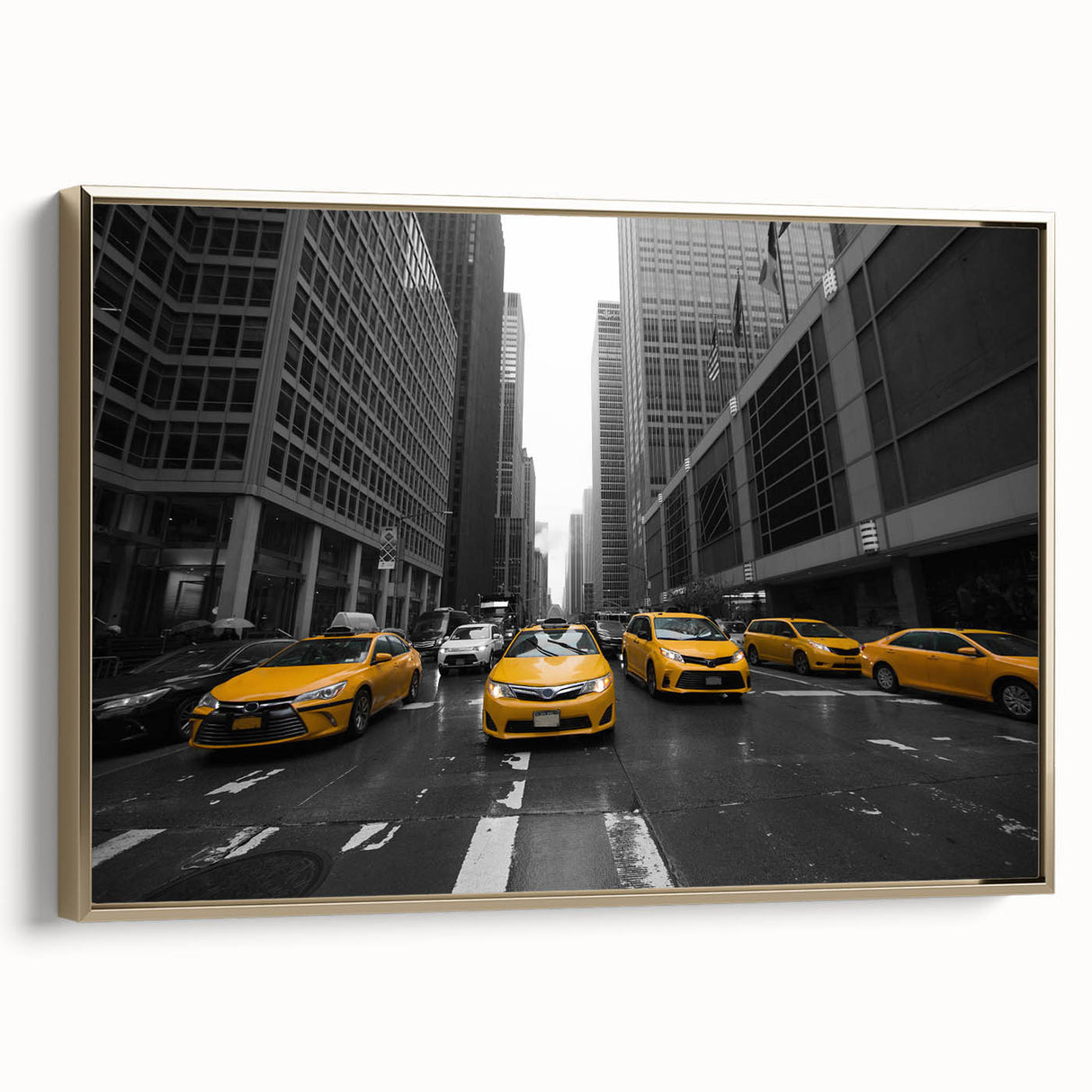 Framed canvas featuring a monochrome vintage poster art of the Manhattan skyline, ideal for bedroom wall art.