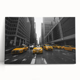 Black and white stretched canvas of Manhattan skyline, ideal for kitchen wall art or bedroom ambiance.