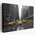 Manhattan skyline in muted gray tones on a large stretched canvas, suitable for kitchen wall art.