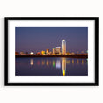 Extra large abstract art print depicting vibrant, colorful Oklahoma scenery on textured canvas, framed in black.