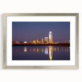 Textured abstract art print depicting a silver-framed Oklahoma scenery, ideal for modern bedroom decor.