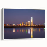 Extra large vintage poster art of Oklahoma scenery on framed canvas, featuring colorful art against a black background.
