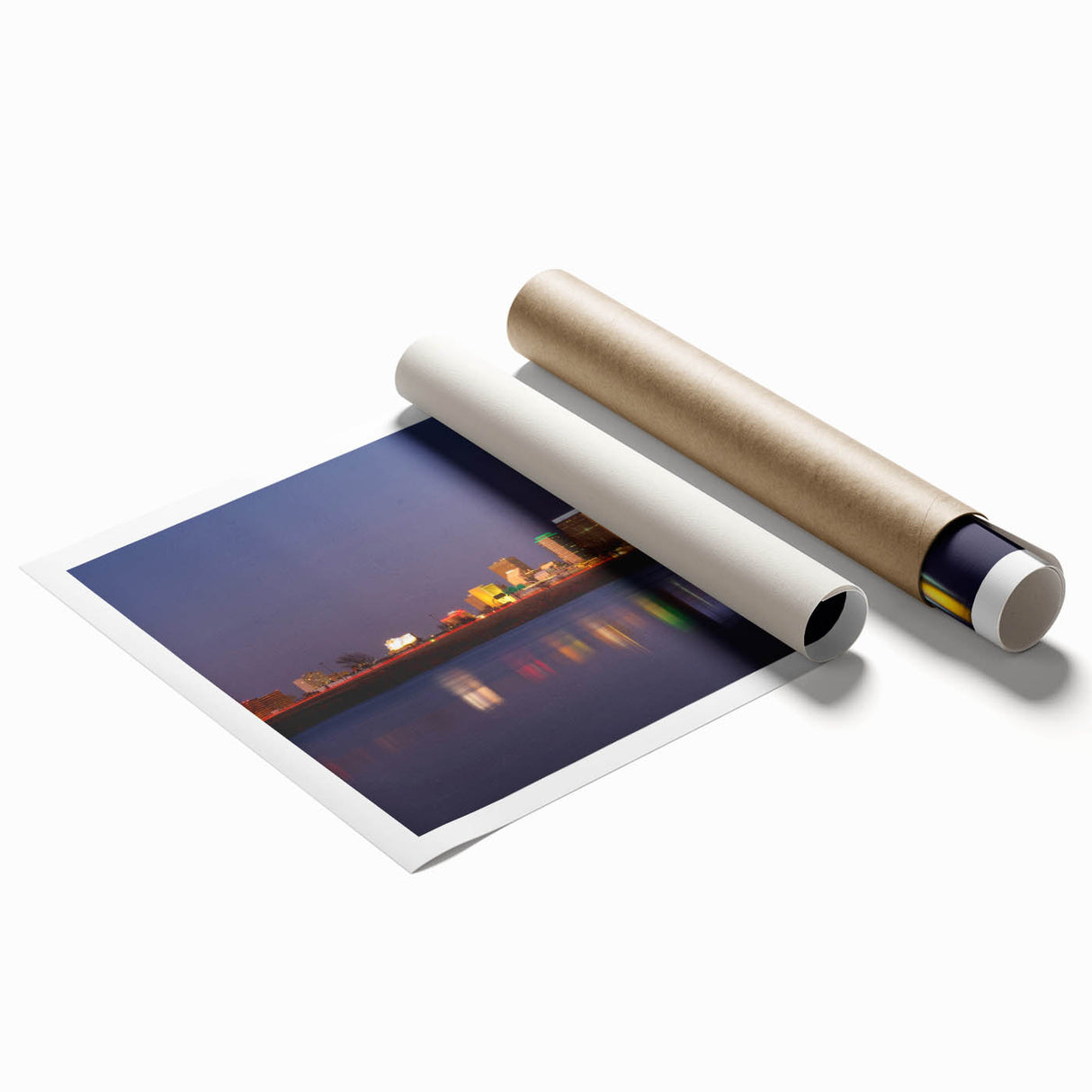 Extra large rolled print of Oklahoma scenery with vibrant floral elements.