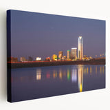 Oklahoma landscape on large stretched canvas, featuring earth tones and a panoramic view, ideal for kitchen wall art.