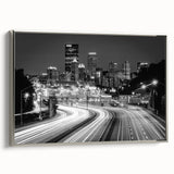 Framed canvas featuring a vintage-style landscape art painting of Pittsburgh, with colorful art in muted tones.