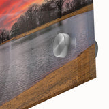 Large abstract wall art of Memphis skyline in muted earth tones on acrylic glass, ideal for dining room ambiance.