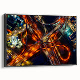 Black and white framed canvas of Dallas skyline, ideal for bedroom wall art.