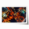 Dallas skyline in muted gray and blue tones on a rolled canvas, suitable for dining room wall art.