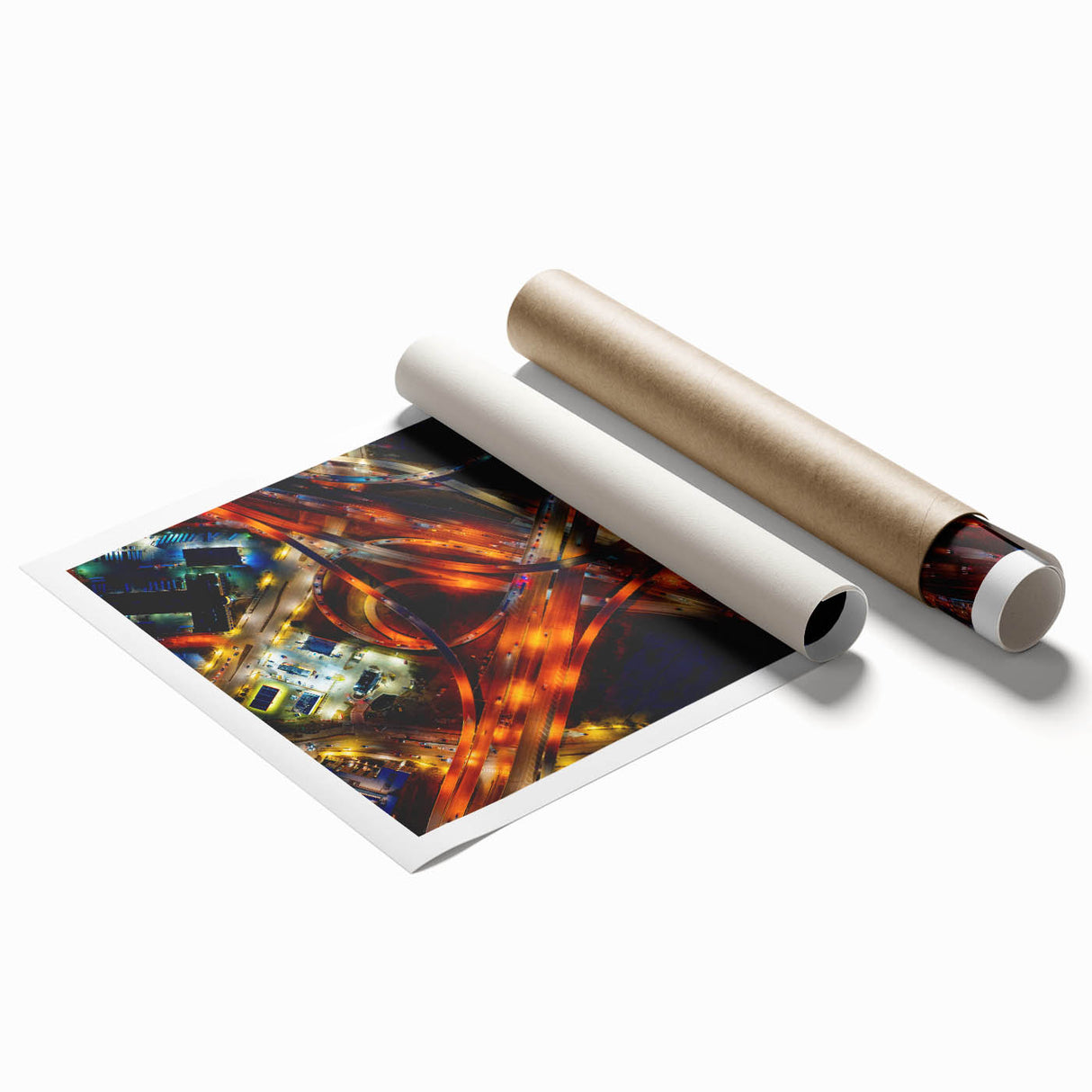 Extra large rolled print of Dallas scenery with vibrant floral elements in pastel shades, ideal for classy bathroom wall art.