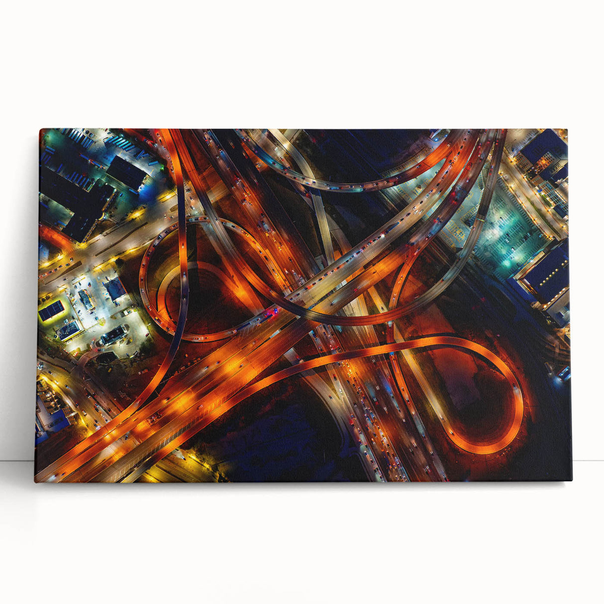 Black and white stretched canvas of Dallas skyline, ideal for kitchen wall art or bedroom ambiance.