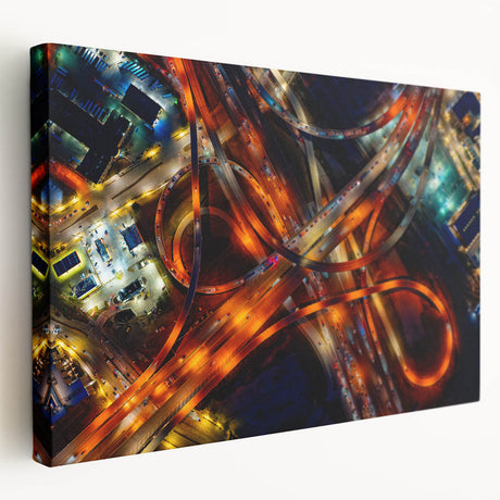 Dallas skyline in muted gray and blue tones on large stretched canvas, suitable for kitchen wall art.