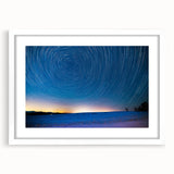 Abstract art print of Vermont scenery in muted earth tones on a white-framed canvas.