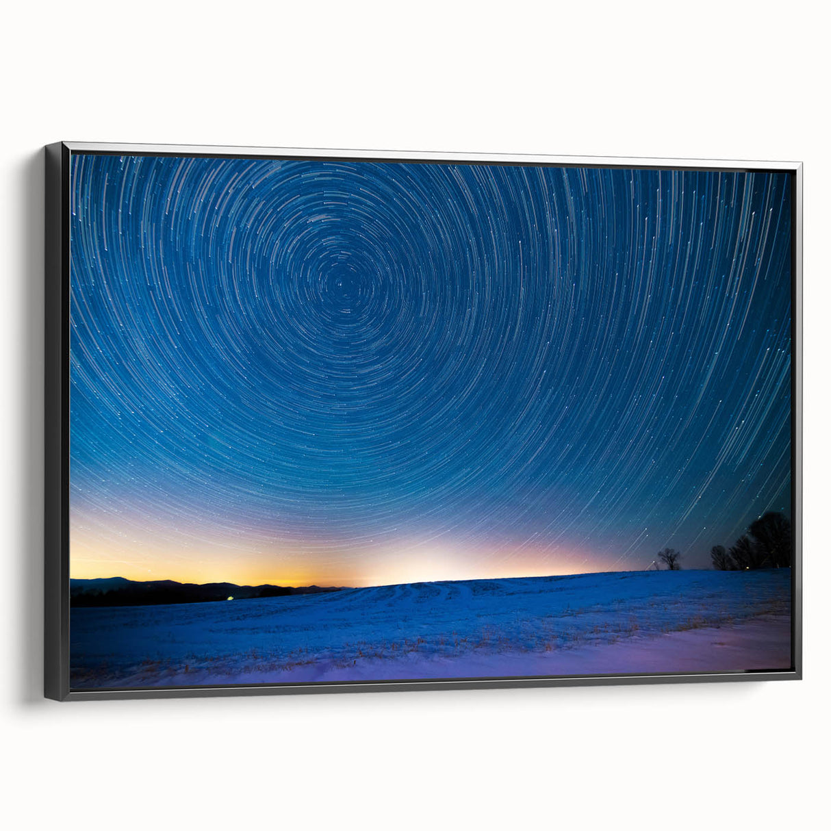 Black and white landscape art painting of Vermont scenery on framed canvas, suitable for bedroom decor.