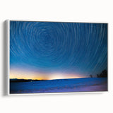 Vintage poster art of a scenic Vermont landscape on extra large framed canvas.