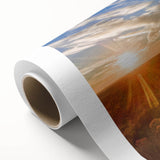 Art deco poster of Virginia scenery in pastel colors on rolled canvas, ideal for nursery wall art or dining room decor.