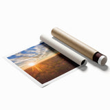 Extra large rolled print featuring a serene Virginia landscape with lush greenery and pastel sky.