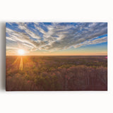 Black and white stretched canvas of a Virginia landscape, ideal for kitchen wall art.
