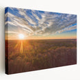 Large stretched canvas depicting a scenic Virginia landscape in muted earth tones, suitable for kitchen wall art.