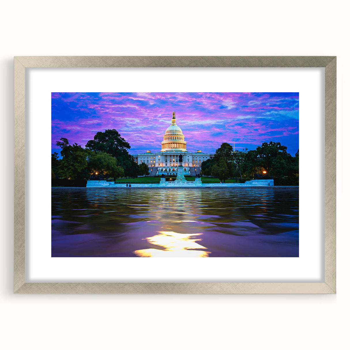 Textured art print of the Washington D.C.