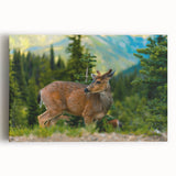 Black and white large canvas print of Olympic National Park, ideal for kitchen wall art.