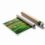 Extra large rolled print of Palouse, Washington scenery with soft green and brown tones, ideal for classy bathroom wall art.
