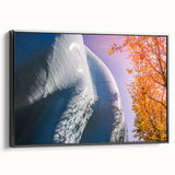 Black and white framed canvas of Seattle landscape, ideal for bedroom wall art.