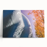 Black and white large art print of Seattle skyline on stretched canvas, suitable as kitchen wall art or for bedroom ambiance.