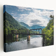 Scenic West Virginia landscape on stretched canvas, featuring lush green tones, ideal for kitchen wall art.