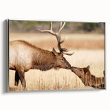 Landscape art painting of Yellowstone, featuring vibrant colors on framed canvas, suitable for living room decor.