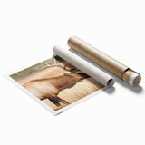 Rolled print of Yellowstone scenery with vivid green and blue tones, ideal for classy bathroom wall art.