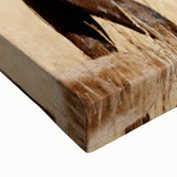 Large art depicting Yellowstone landscape in black and white on stretched canvas, suitable for bedroom wall decor.