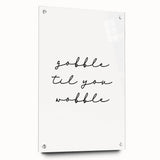 Large abstract wall art on acrylic glass depicting fall season colors, ideal for bedroom or dining room decor.