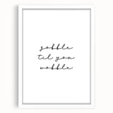 Abstract art print featuring autumnal shades in a white framed mat, suitable for bedroom or dining room decor.