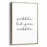 Framed canvas featuring a vintage landscape painting of a fall scene in muted gold and black tones.