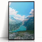 Large abstract wall art in spring theme, featuring soft pastel colors on a framed acrylic, suitable for modern decor.