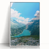 Art deco poster depicting spring season in pastel shades on a white framed acrylic, ideal for nursery wall art.