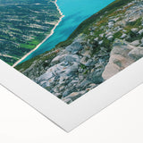 Art deco poster featuring a stylized spring scene in pastel colors on rolled canvas, suitable for dining room walls.