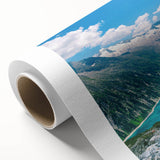 Art Deco style poster of spring season on rolled canvas, featuring pastel shades, ideal for nursery wall art.